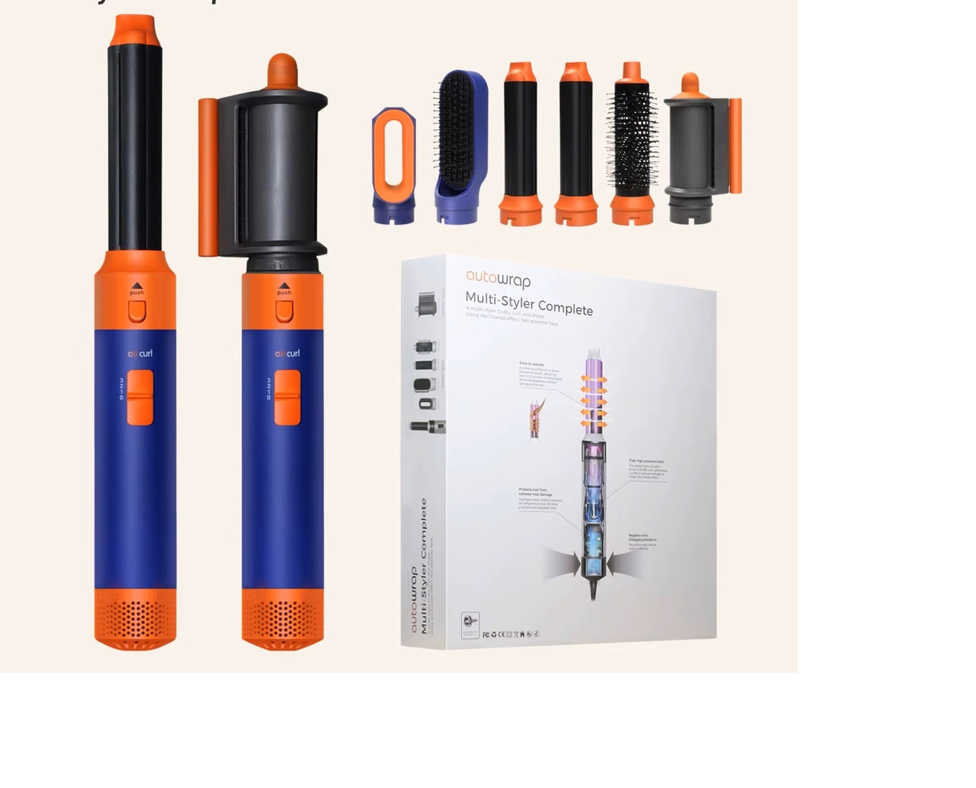 Multistyler 5w1 z lokówką Granatowo-złoty