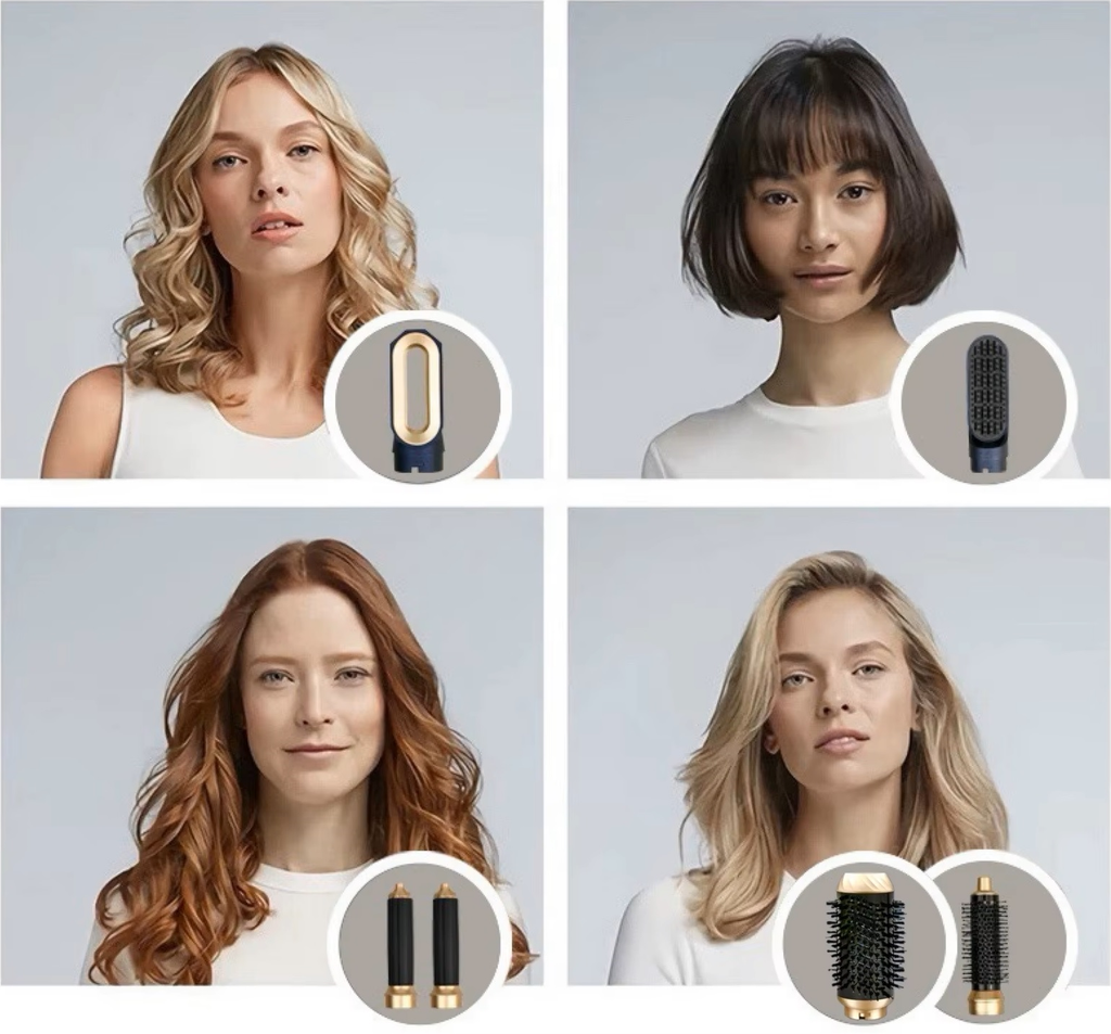 Multistyler 5w1 z lokówką Granatowo-złoty