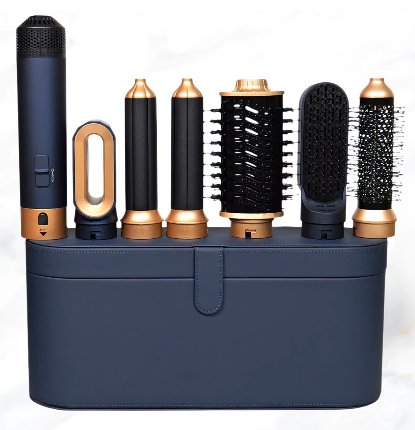 Multistyler 5w1 z lokówką Granatowo-złoty